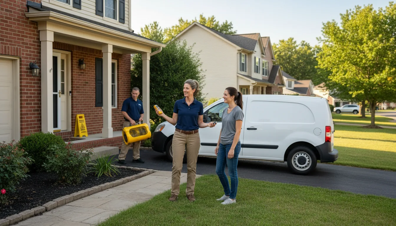 Residential water damage restoration in Hamburg, PA